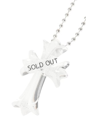 画像1: {SOLD}CHROME HEARTS クロムハーツ クリアーシリコンCHクロス ボールチェーン ネックレス{-BFS}