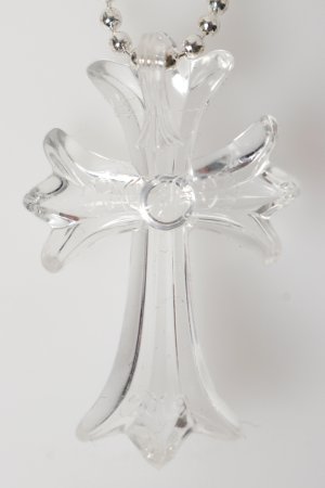 画像2: CHROME HEARTS クロムハーツ クリアーシリコンCHクロス ボールチェーン ネックレス{-BFS}