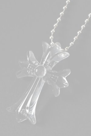 画像2:   CHROME HEARTS クロムハーツ クリアーシリコンCHクロス ボールチェーン ネックレス {-BFS}  :CH202604-04-CLR-F 