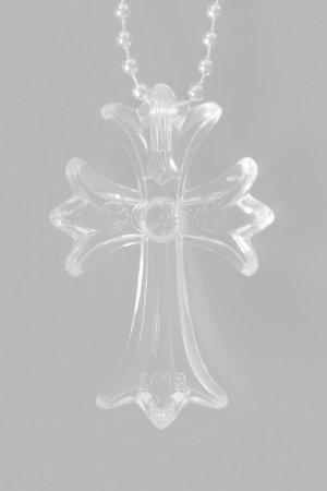 画像4:   CHROME HEARTS クロムハーツ クリアーシリコンCHクロス ボールチェーン ネックレス {-BFS}  :CH202604-04-CLR-F 