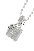 {SOLD}★新品 インボイス付 CHROME HEARTS クロムハーツ CHARM-FRAMED／フレームド スターチャーム ボールチェーン ネックレス{-BFS}