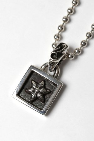 画像1: CHROME HEARTS クロムハーツ フレイムド スターチャーム ボールチェーン ネックレス{-BFS}