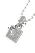 {SOLD}★新品 インボイス付 CHROME HEARTS クロムハーツ CHARM-FRAMED／フレームド ハートチャーム ボールチェーン ネックレス{-BFS}