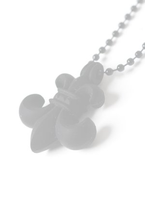 画像1:   CHROME HEARTS クロムハーツ PENDANT-BS FLEUR - SLCN／BSフレア ボールチェーン シリコンネックレス {-BFS}  :CH202604-07-BLK-F 