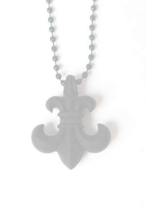 画像2:   CHROME HEARTS クロムハーツ PENDANT-BS FLEUR - SLCN／BSフレア ボールチェーン シリコンネックレス {-BFS}  :CH202604-07-BLK-F 