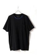 CHROME HEARTS クロムハーツ ネックロゴ S/S Tシャツ ブラック×ブループリント{-BFS}