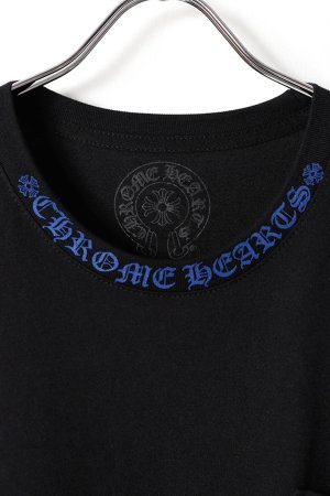 画像2: CHROME HEARTS クロムハーツ ネックロゴ S/S Tシャツ ブラック×ブループリント{-BFS}