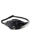 CHROME HEARTS クロムハーツ ミニスナットパック インディゴデニム×ブラックレザー{-BFS}