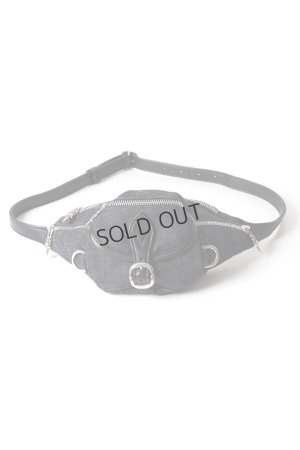 画像1: {SOLD}CHROME HEARTS クロムハーツ snat bag mini denim／ミニスナットパック インディゴデニム×ブラックレザー{-BFS}
