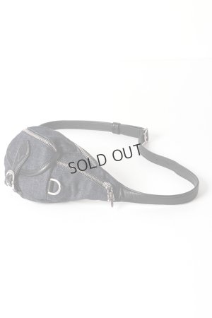 画像2: {SOLD}CHROME HEARTS クロムハーツ snat bag mini denim／ミニスナットパック インディゴデニム×ブラックレザー{-BFS}