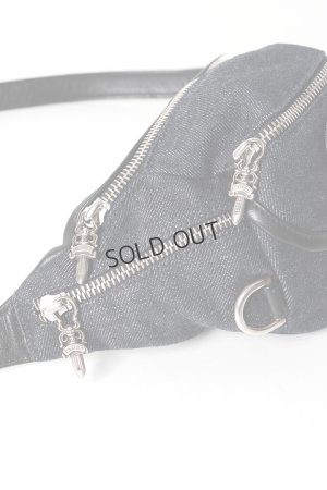 画像4: {SOLD}CHROME HEARTS クロムハーツ snat bag mini denim／ミニスナットパック インディゴデニム×ブラックレザー{-BFS}
