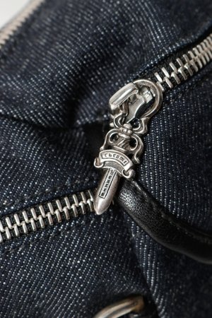 画像5: CHROME HEARTS クロムハーツ ミニスナットパック インディゴデニム×ブラックレザー{-BFS}