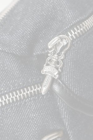 画像5:  {SOLD} CHROME HEARTS クロムハーツ snat bag mini denim／ミニスナットパック インディゴデニム×ブラックレザー {-BFS}  :CH202606-12-F 