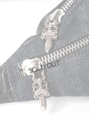画像6: {SOLD}CHROME HEARTS クロムハーツ snat bag mini denim／ミニスナットパック インディゴデニム×ブラックレザー{-BFS}