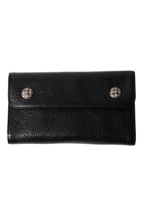 画像1: CHROME HEARTS クロムハーツ WALLET-WAVE-BLK HVY WT LTHR／ウェーブウォレット{-BFS}