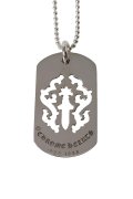 ★海外買付 新品 インボイス付 CHROME HEARTS クロムハーツ DOG TG-DAGGER-SLV-Ncklce／ダガー ドッグタグ ペンダント{-BFS}