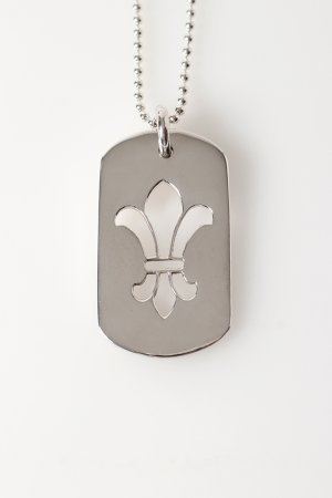 画像2: CHROME HEARTS クロムハーツ DOG TG-CH FLEUR-SLV-Ncklce／フレア ドッグタグ ペンダント{-BFS}
