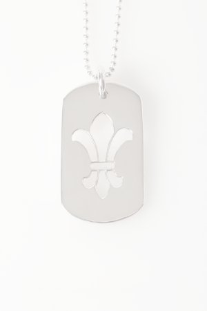 画像2:  {SOLD} CHROME HEARTS クロムハーツ DOG TG-CH FLEUR-SLV-Ncklce／フレア ドッグタグ ペンダント {-BFS}  :CH202606-24-F 