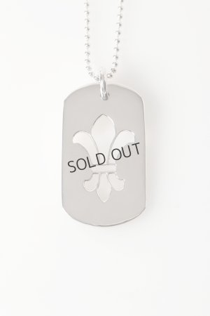 画像2: {SOLD}★海外買付 新品 インボイス付 CHROME HEARTS クロムハーツ DOG TG-CH FLEUR-SLV-Ncklce／フレア ドッグタグ ペンダント{-BFS}
