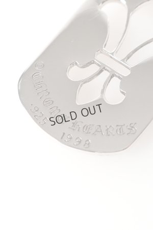 画像3: {SOLD}★海外買付 新品 インボイス付 CHROME HEARTS クロムハーツ DOG TG-CH FLEUR-SLV-Ncklce／フレア ドッグタグ ペンダント{-BFS}
