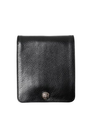 画像1: ★新品 インボイス付 CHROME HEARTS クロムハーツ WALLET-1 SNAP BLK HVY WT LTHR-／ワンスナップクロスボタン レザーウォレット{-BFS}