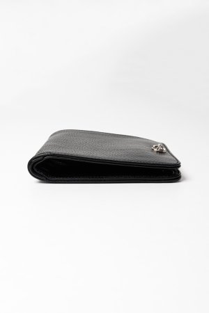 画像3: ★新品 インボイス付 CHROME HEARTS クロムハーツ WALLET-1 SNAP BLK HVY WT LTHR-／ワンスナップクロスボタン レザーウォレット{-BFS}