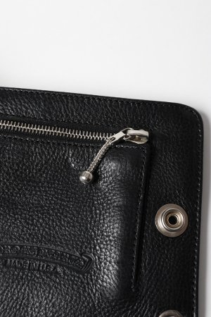 画像7: ★新品 インボイス付 CHROME HEARTS クロムハーツ WALLET-1 SNAP BLK HVY WT LTHR-／ワンスナップクロスボタン レザーウォレット{-BFS}