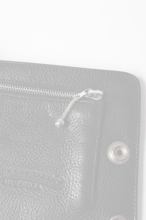 画像7:   CHROME HEARTS クロムハーツ WALLET-1 SNAP BLK HVY WT LTHR-／ワンスナップクロスボタン レザーウォレット {-BFS}  :CH202607-01-F 
