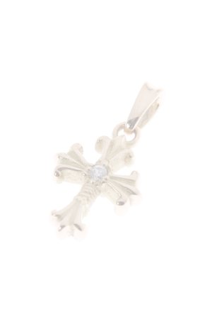 画像2:  {SOLD} TRAVIS WALKER トラヴィスワーカー MINI DOUBLE CROSS CHARM 18K YELLOW GOLD w/CENTER DIAMOND {-AIA}  :CHY108-D-GLD-F 