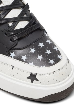 画像6: 【 20%OFF セール154,000円→123,200円】 BALMAIN バルマン B-Court ミッドカット レザースニーカー スタープリント{-BDS}
