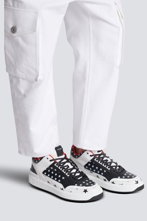 画像9: 【 20%OFF セール154,000円→123,200円】 BALMAIN バルマン B-Court ミッドカット レザースニーカー スタープリント{-BDS}