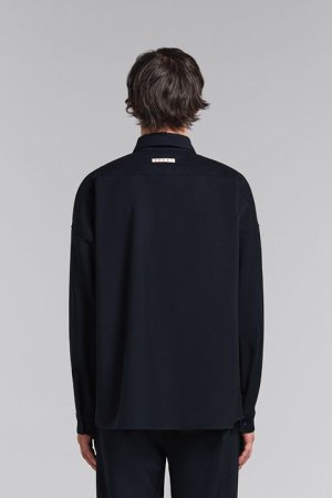 画像2: 【 30%OFF セール86,900円→60,830円】 MARNI マルニ トロピカルウール製 長袖シャツ{CUMU0061A3TW83900B99-BDS}