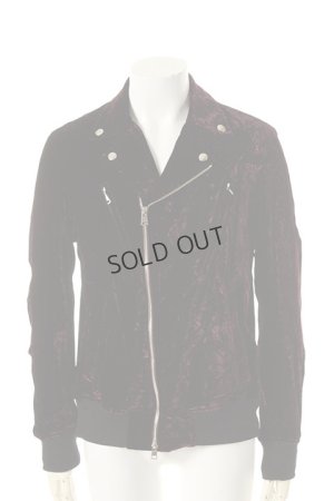 画像1: {SOLD}DIET BUTCHER SLIM SKIN ダイエットブッチャー スリムスキン Crash velvet biker blouson{-AFA}