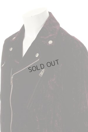 画像4: {SOLD}DIET BUTCHER SLIM SKIN ダイエットブッチャー スリムスキン Crash velvet biker blouson{-AFA}