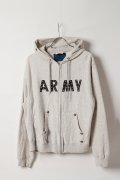 DENIM DOCTORS デニムドクターズ US ARMY BIG NAIL STUDS ZIP HOODIE{-BEA}