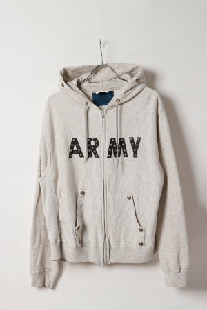 画像1: DENIM DOCTORS デニムドクターズ US ARMY BIG NAIL STUDS ZIP HOODIE{-BEA}