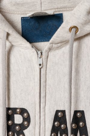 画像2: DENIM DOCTORS デニムドクターズ US ARMY BIG NAIL STUDS ZIP HOODIE{-BEA}