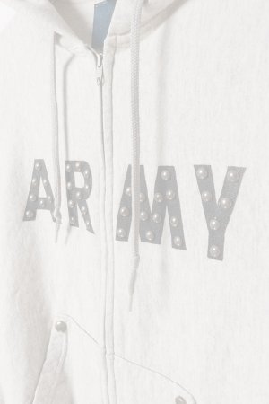 画像3:  {SOLD} DENIM DOCTORS デニムドクターズ US ARMY BIG NAIL STUDS ZIP HOODIE{-BEA}