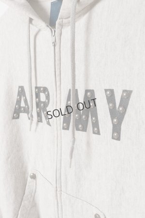 画像3: {SOLD}DENIM DOCTORS デニムドクターズ US ARMY BIG NAIL STUDS ZIP HOODIE{-BEA}