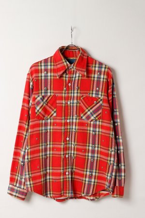 画像1: DENIM DOCTORS デニムドクターズ FLANNEL CK STUDS - FULL STUDS T-1{-BEA}