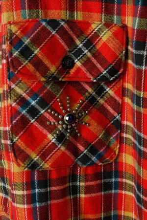 画像3: DENIM DOCTORS デニムドクターズ POCKET STUDS ZIP UP FLANNEL SHIRTS JACKET T-5{-BEA}