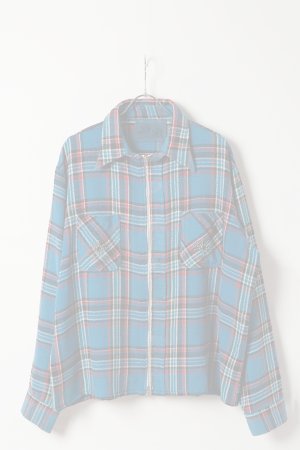 画像1:  {SOLD} DENIM DOCTORS デニムドクターズ POCKET STUDS ZIP UP FLANNEL SHIRTS JACKET T-5{-BEA}