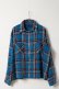 画像1: DENIM DOCTORS デニムドクターズ POCKET STUDS ZIP UP FLANNEL SHIRTS JACKET T-5{-BEA} (1)