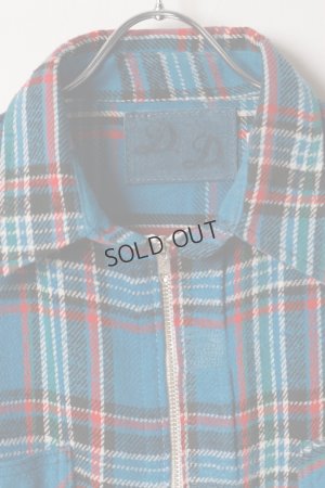 画像2: DENIM DOCTORS デニムドクターズ POCKET STUDS ZIP UP FLANNEL SHIRTS JACKET T-5{-BEA}