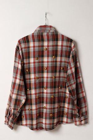 画像5: DENIM DOCTORS デニムドクターズ BIG NAIL STUDS FLANNEL SHIRTS - BODY STUDS T-6{-BEA}