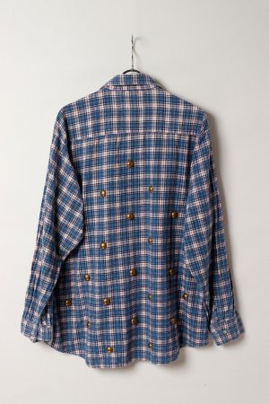 画像6: DENIM DOCTORS デニムドクターズ BIG NAIL STUDS FLANNEL SHIRTS - BODY STUDS T-6{-BEA}