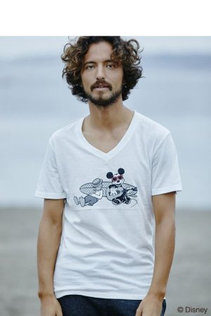 画像1: daboro ダボロ Mickey×Donald TEE(V){-AHS}