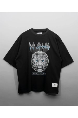 画像3: MA LABEL BY MAISON SPECIAL DEF LEPPARD Prime-Over Crew Neck T-Shirt #2{-BEA}
