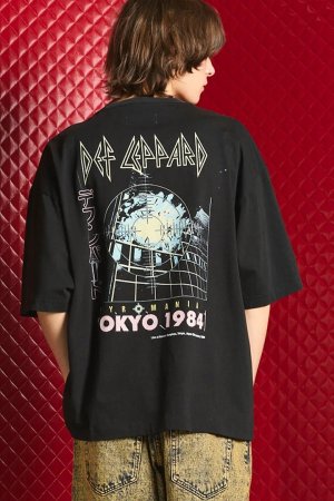 画像1: MA LABEL BY MAISON SPECIAL DEF LEPPARD Prime-Over Crew Neck T-Shirt #3{-BEA}{E-}