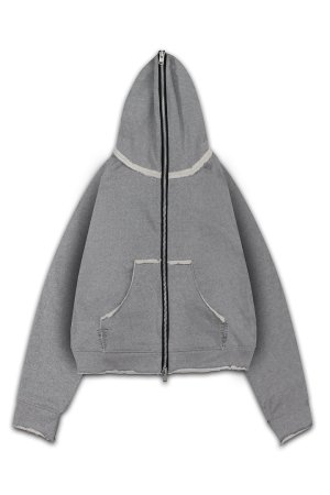 画像1: MAISON CASANOVA メゾンカサノバ Cropped Hoodie DIABLO{E-}{-BFA}
